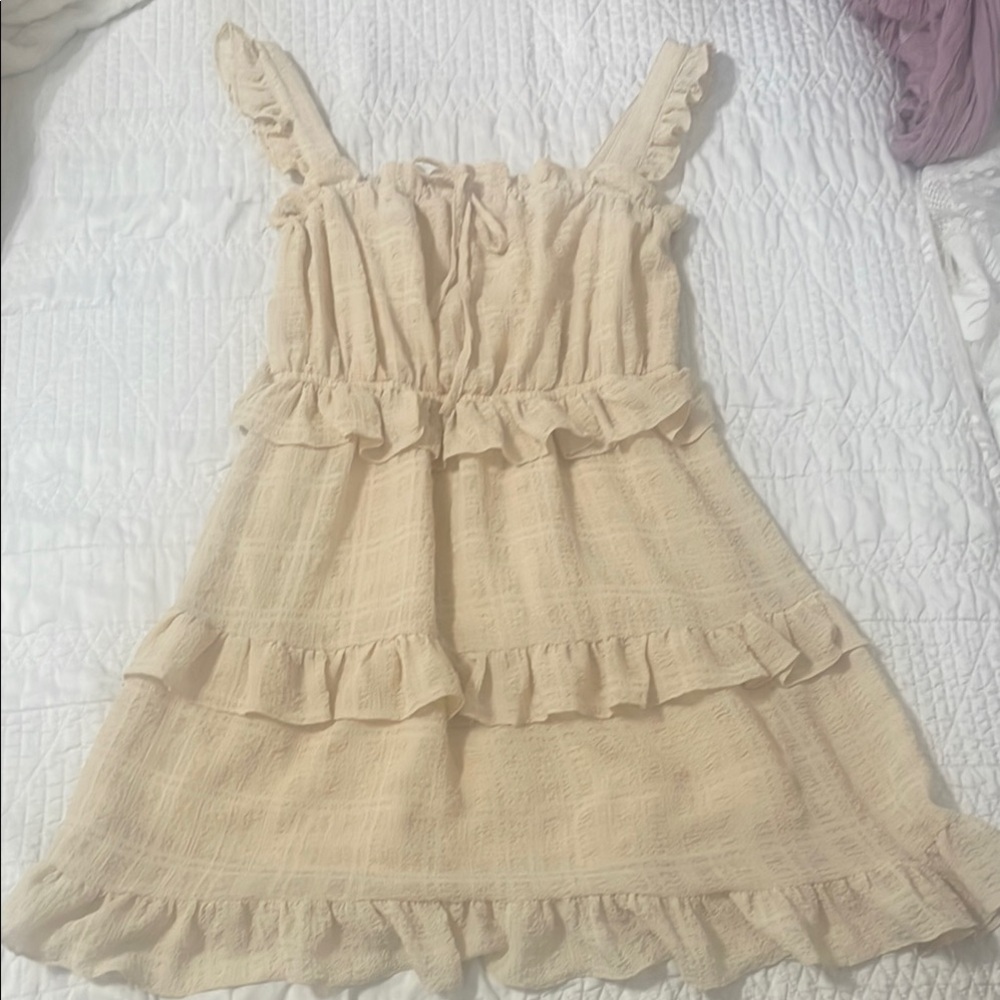 Women’s Beige Ruffle Dress